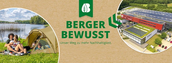 Menschen am Seeufer und eine Fabrik