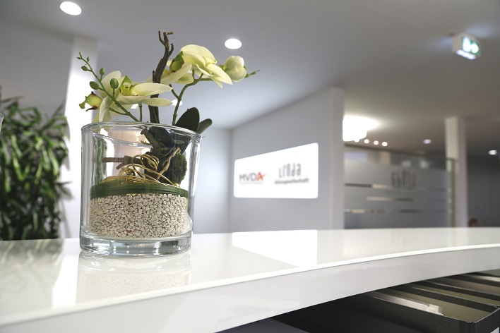 Empfang im Büro Linda