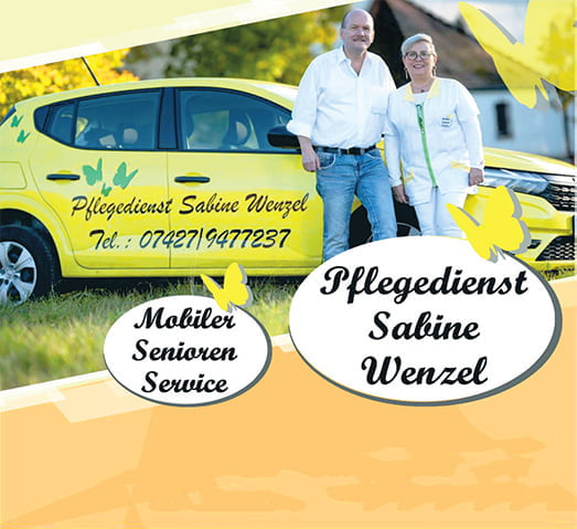 Pflegedienst Sabine Wenzel Tel. 074279477237 Pflegedienst Sabine Mobiler Senioren Service