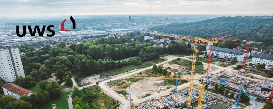 Blick von oben auf die Stadt - 
Ulmer Wohnungs- und Siedlungs-Gesellschaft mbH
