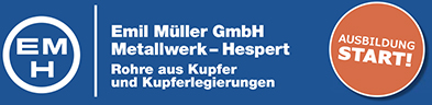Emil Müller GmbH Metallwerk- Hespert Rohre aus Kupfer und Kupferlegierungen - Ausbildung Start!