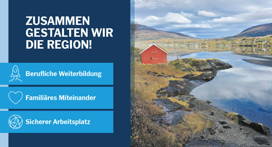ZUSAMMEN GESTALTEN WIR DIE REGION! Berufliche Weiterbildung - Familiäres Miteinander - Sicherer Arbeitsplatz