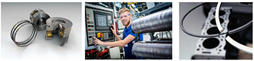 Mechatroniker am Maschinenbau und Automobilbauteile, Kolbenringe und Zylinderlaufbuchsen