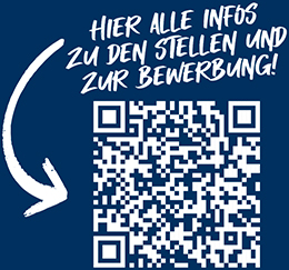 Hier alle Infos zu den Stellen und zur Bewerbung - QR-Code