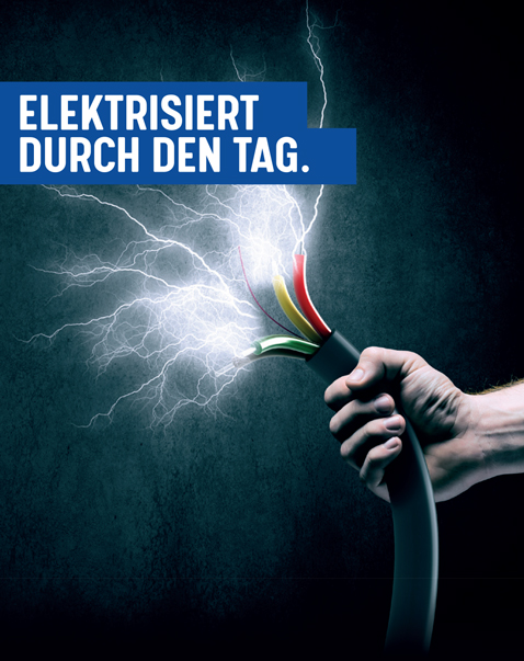 Elektrisiert durch den Tag.