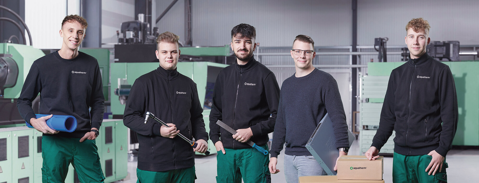 Mitarbeiter der Firma aquatherm GmbH