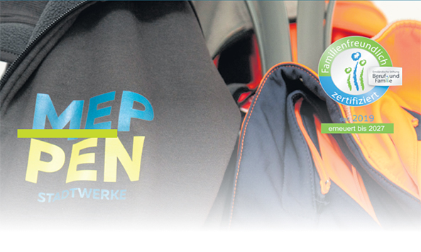 Uniform der Stadtverwaltung Meppen - Gütesiegel für Familienfreundlichkeit Emsländischen Stiftung Beruf und Familie