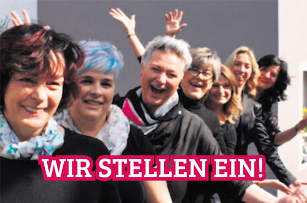 Wir stellen ein - Glückliches Team