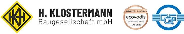 H. KLOSTERMANN Baugesellschaft mbH BRONZE | Top 35% ecovadis Sustainability Rating MAY 2024