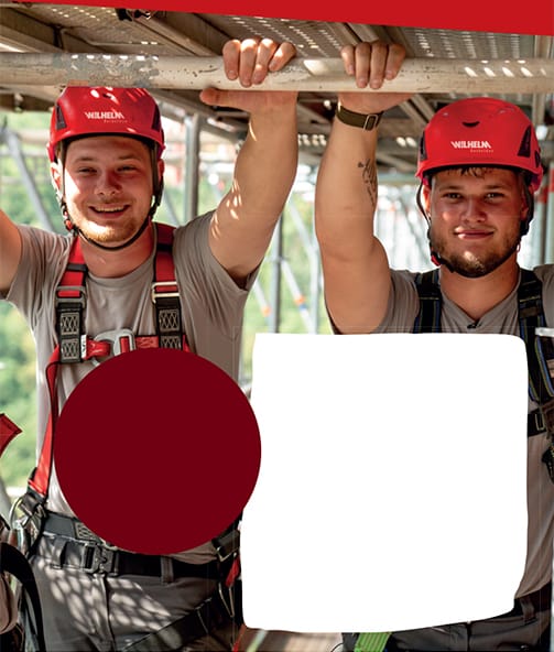 Gerüstbauer in Arbeit