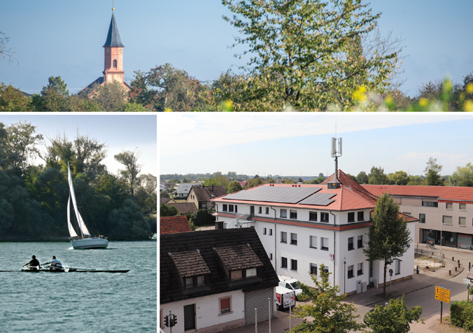 Steinmauern Dorf an Murg und Rhein