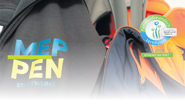 Uniform der Stadtverwaltung Meppen - Gütesiegel für Familienfreundlichkeit Emsländischen Stiftung Beruf und Familie