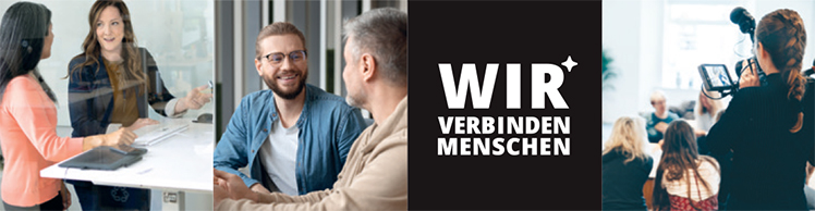 Gruppen von Menschen in Gesprächen und Meetings. Wir verbinden Menschen