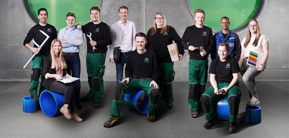 Mitarbeiter der Firma aquatherm GmbH