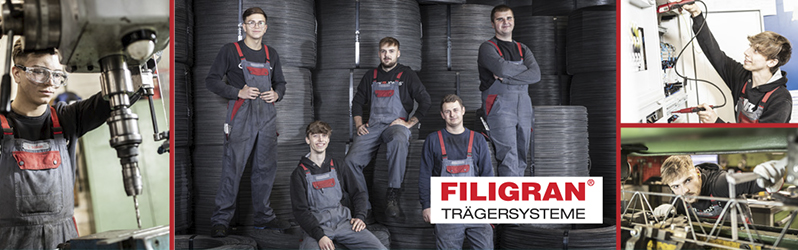 Die Auszubildenden der Firma Filigran Trägersysteme
