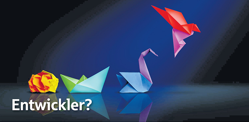 Entwickler? Kranich aus Papier