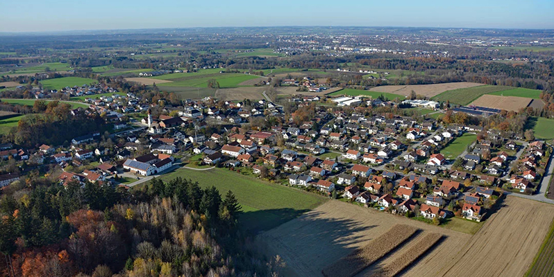 Stadt Polling von oben