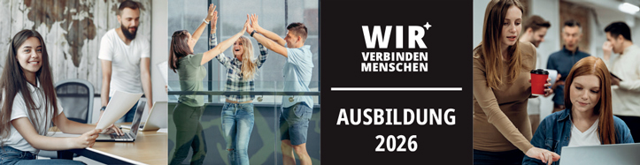 Gruppen von Menschen in Gesprächen und Meetings. Wir verbinden Menschen - AUSBILDUNG 2026