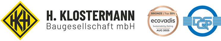 H. KLOSTERMANN Baugesellschaft mbH BRONZE | Top 35% ecovadis Sustainability Rating MAY 2024