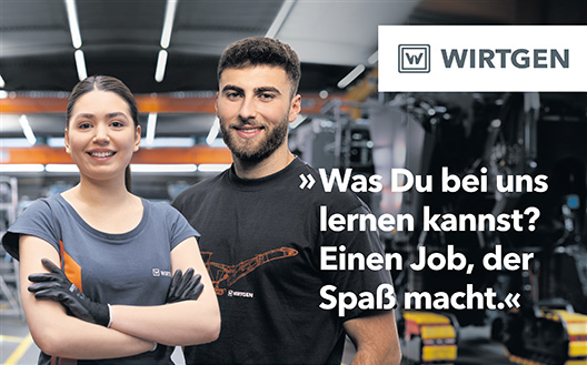 Wirtgen Group - Was Du bei uns lernen kannst? Einen Job, der Spaß macht.