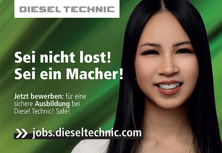 DIESEL TECHNIC - Sei nicht lost! Sei ein Macher! Jetzt bewerben: für eine sichere Ausbildung bei Diesel Technic! Safe! jobs.dieseltechnic.com