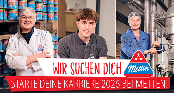 Metten - Wir suchen Dich! Starte deine Karriere 2026 bei Metten - Mitarbeiter der Firma Metten
