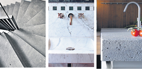 Treppen, Waschtisch, Küchenarbeitsplatten