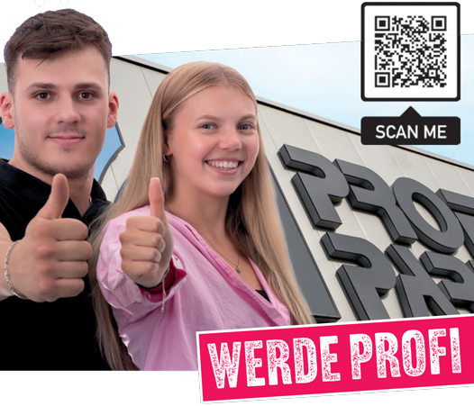 SCAN ME, WERDE PROFI, Mitarbeiter der Firma PROFI PARTS Fahrzeugteile Großhandelsgesellschaft mbH
