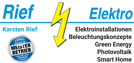 Rief Elektro Karsten Rief - Elektroinstallationen, Beleuchtungskonzepte, Green Energy, Photovoltaik, Smart Home. Meisterbetrieb.