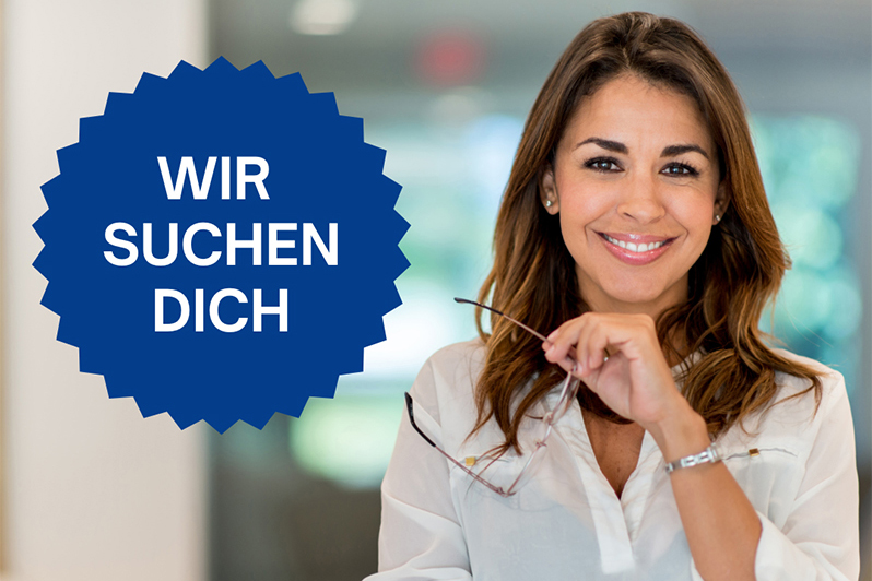 Lächelnde Frau - WIR SUCHEN DICH