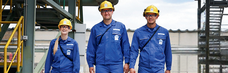 Mitarbeiter der Firma SKW Stickstoffwerke Piesteritz GmbH