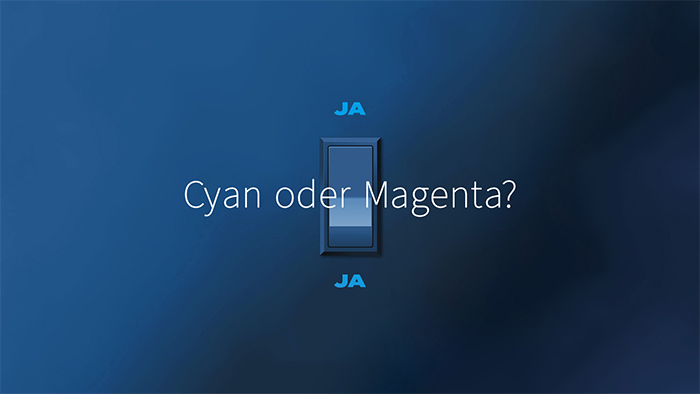 Ja, Cyan oder Magenta? Ja