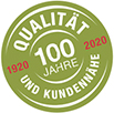Qualität und Kundennähe 100 Jahre 1920 – 2020