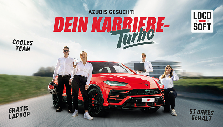 AZUBIS GESUCHT! DEIN KARRIERE-Turbo, COOLES TEAM GRATIS LAPTOP STARKES GEHALT, LOCO SOFT, Team der Firma Loco-Soft Vertriebs
