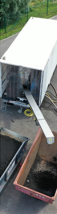 Klärschlammentwässerun in Container