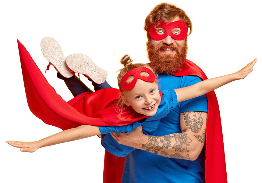 Der Mann und ein Kind