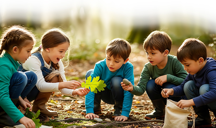 Fünf Kinder