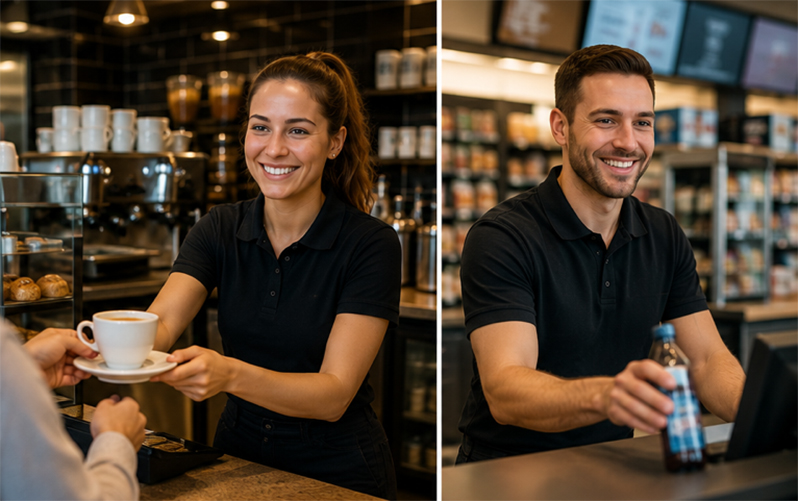 Servicepersonal im Café-Bereich