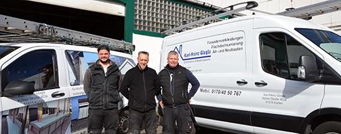 Mitarbeiter der Firma Glagla Bedachungen
