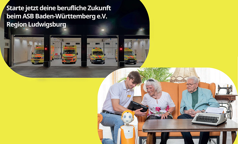 Starte jetzt deine berufliche Zukunft beim ASB Baden-Württemberg e.V. Region Ludwigsburg
