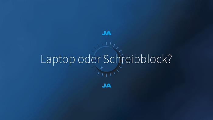 Laptop oder Schreibblock?
