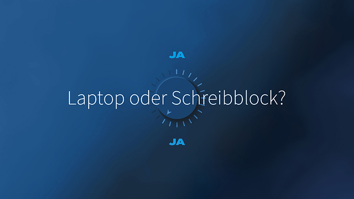 Laptop oder Schreibblock?