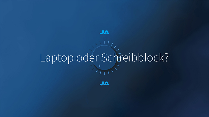 Laptop oder Schreibblock?