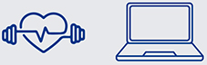 Fitness und Laptop
