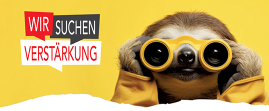 WIR SUCHEN VERSTÄRKUNG