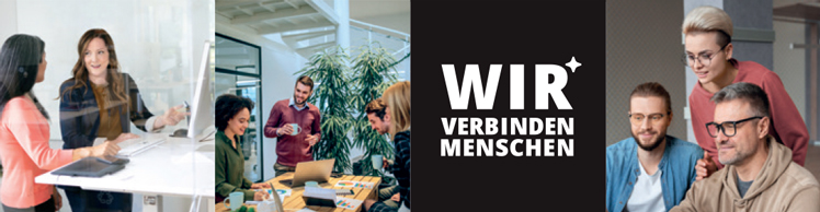 Gruppen von Menschen in Gesprächen und Meetings. Wir verbinden Menschen
