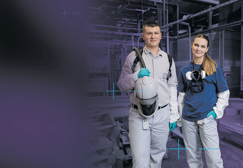 Industriemechaniker der Firma Clarios Recycling Braubach GmbH