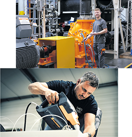 Arbeiten an Industriepumpe