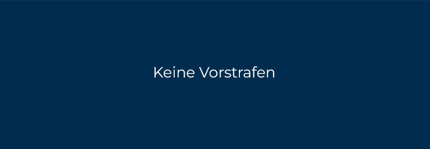 Keine Vorstrafen