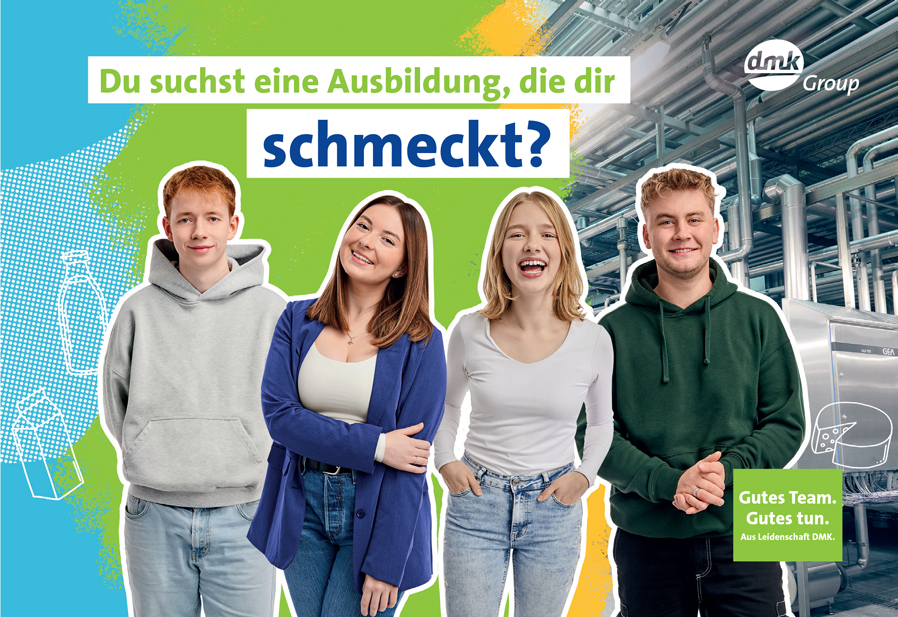 Mitarbeiter der DMK Group - Du suchst eine Ausbildung, die dir schmeckt? Gutes Team. Gutes tun. Aus Leidenschaft DMK.